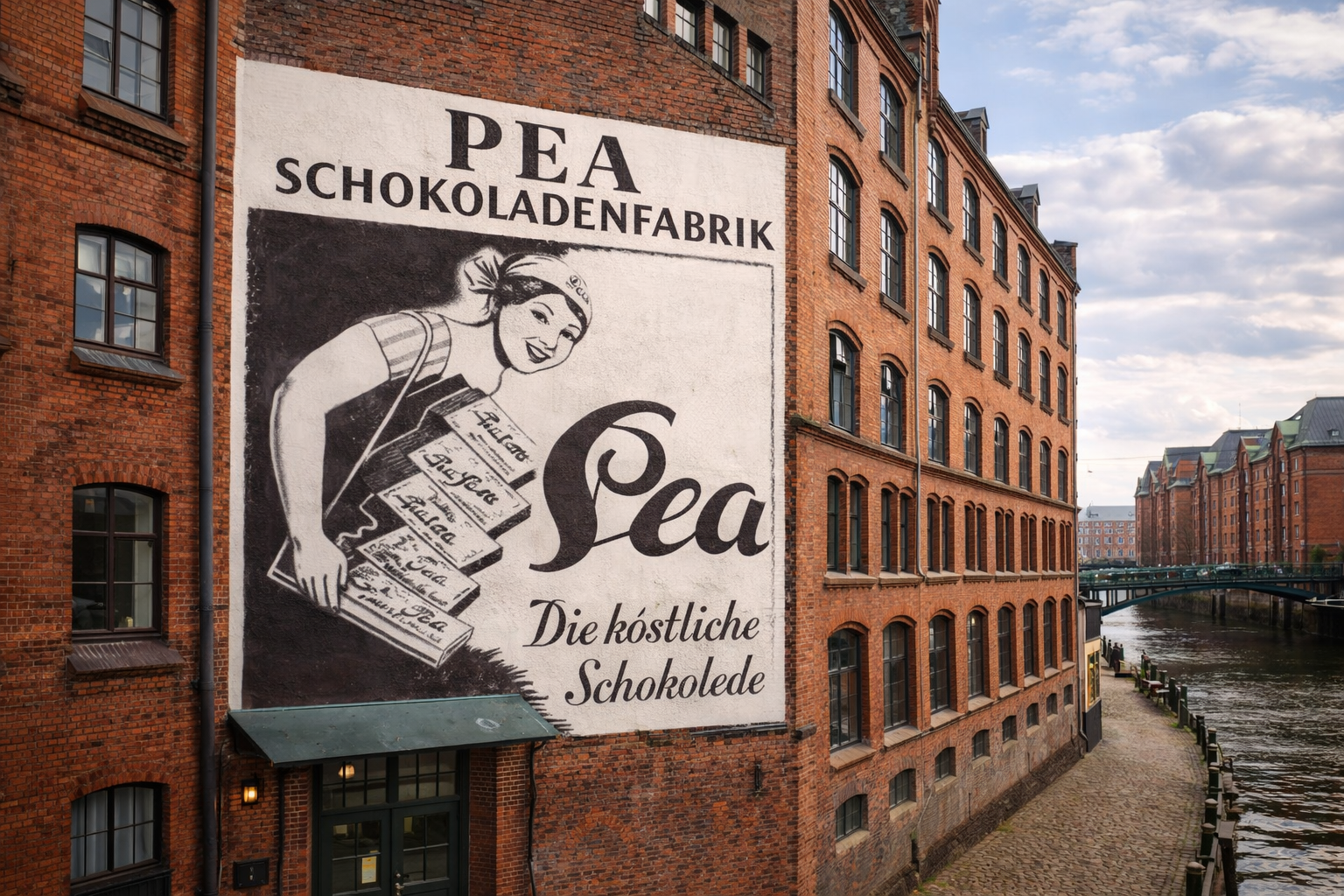 Ehemalige Schokoladenfabrik in Hamburg während handwerklicher Umbau- und Sanierungsarbeiten