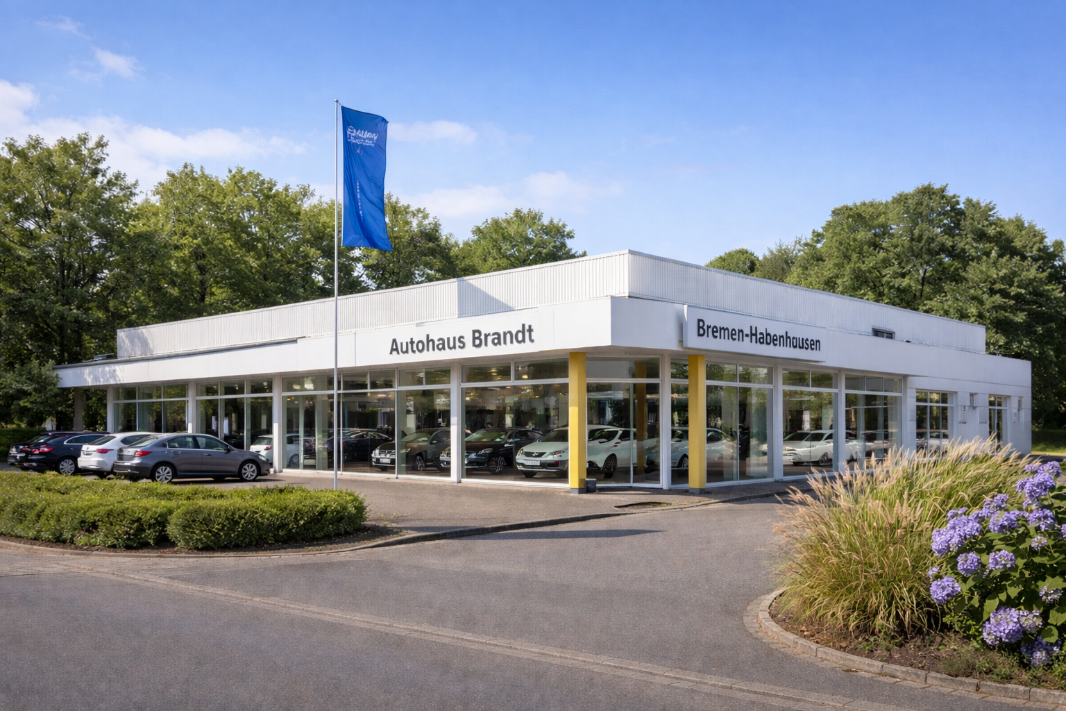 Autohaus Brandt Bremen-Habenhausen, Umbau Ausstellung und Werkstatt, Fliesen- und Abdichtungsarbeiten 1997